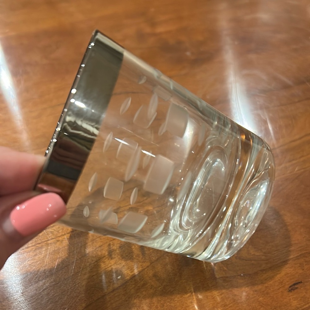 Silver Rimmed MCM Cocktail glasses - Picture 5 of 6